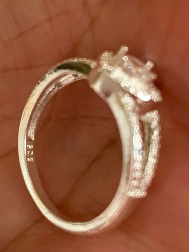 anello in argento con cuore misura 19