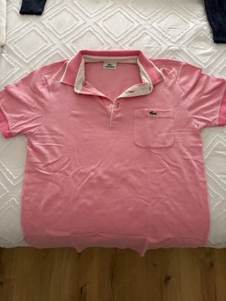 Polo Lacoste Rosa Talla S