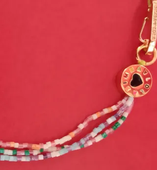 Collar Bimba y Lola Multicorazón Dorado