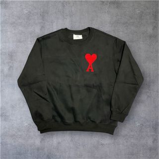 Sudadera Ami Negra Corazón Rojo