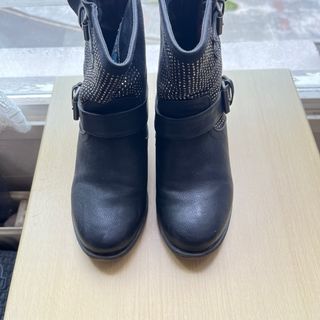 Botín cuña interior con strass