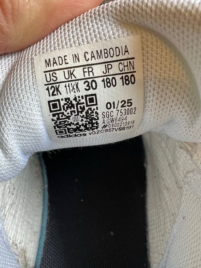 Zapatillas Adidas Advantage Blancas/Verdes Talla30