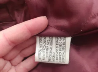 Gabardina Piel Vintage Euros Talla 42 Morado