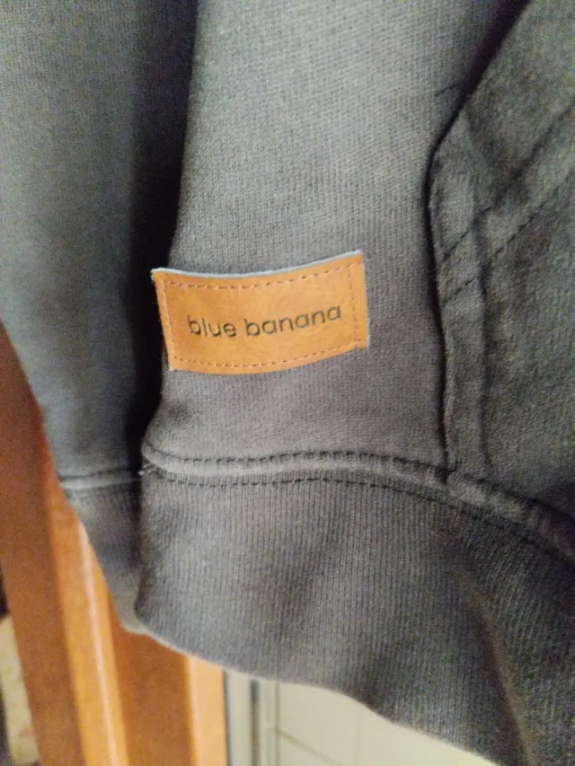 Sudadera Blue Banana gris y azul