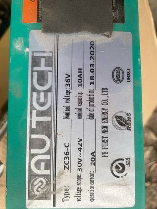 Batería 36V 10AH ZC36-C para arreglar