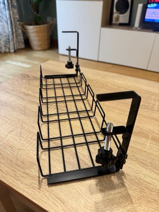 Organizador cables escritorio negro