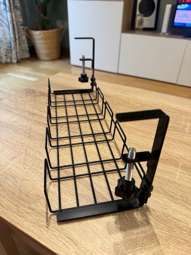 Organizador cables escritorio negro