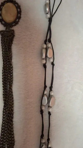 Cinturones mujer beige y plateado