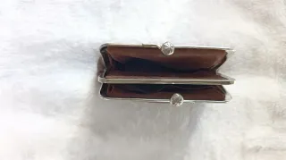 Cartera monedero vintage marrón