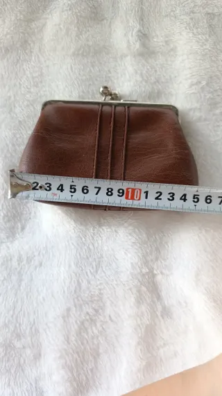 Cartera monedero vintage marrón