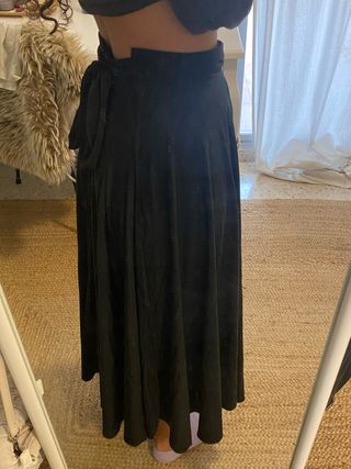 Falda flamenca negra talla única