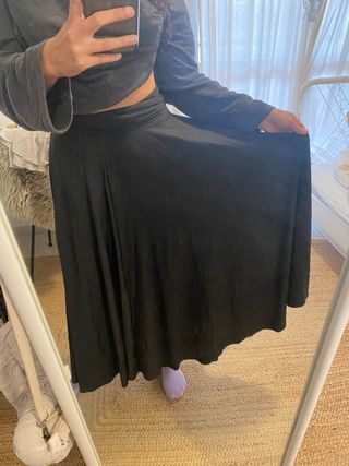 Falda flamenca negra talla única