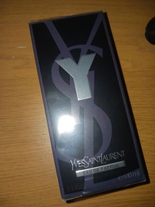 Perfume Yves Saint Laurent Negro y Plateado