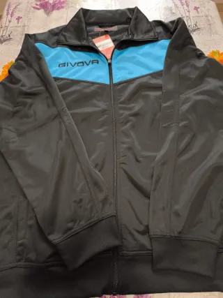 Givova Felpa Uomo Nera e Blu