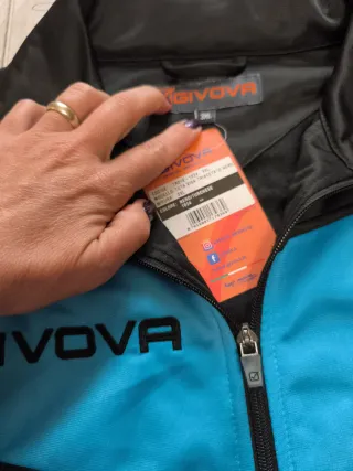 Givova Felpa Uomo Nera e Blu