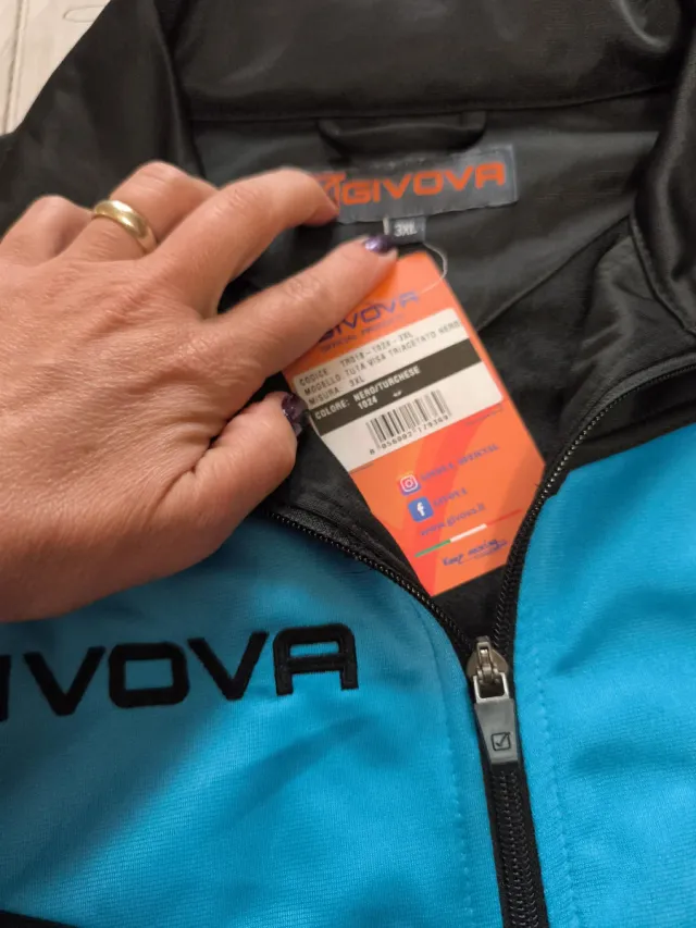 Givova Felpa Uomo Nera e Blu