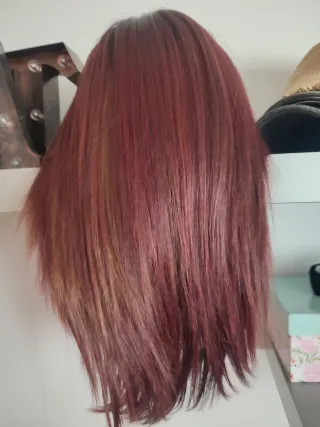 Peluca pelo largo multicolor