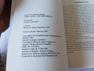 Libro Niki Lauda, 1ª Edicion, 1984.