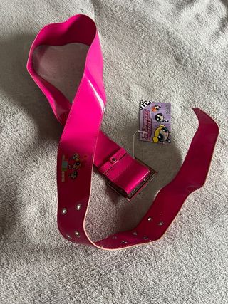 Cinturón vintage Supernenas rosa nuevo a estrenar