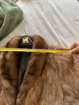 Abrigo tipo visón marrón