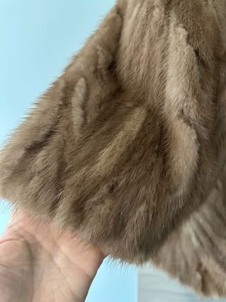 Abrigo tipo visón marrón