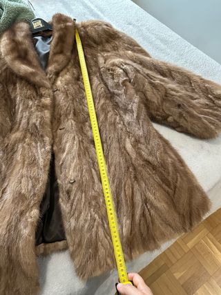 Abrigo tipo visón marrón