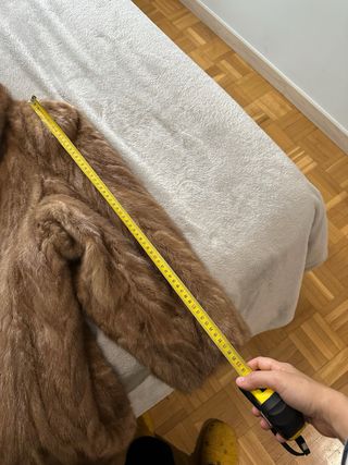 Abrigo tipo visón marrón