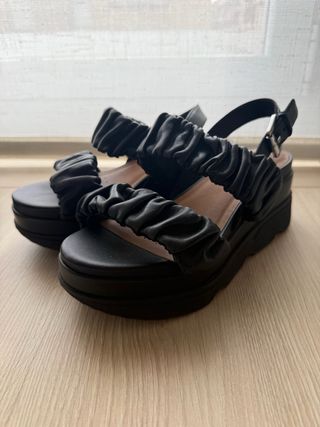 Sandalias Geox Negras Plataforma