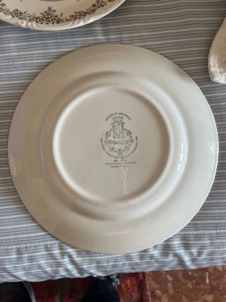 6 Platos llanos Vajilla Escudo Aragonés