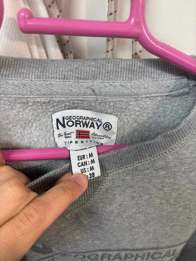 Sudadera Geographical Norway Gris Talla M