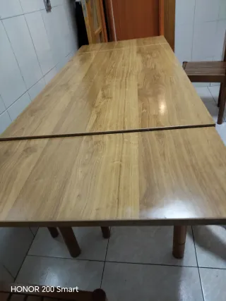 Mesa de cocina extensible madera