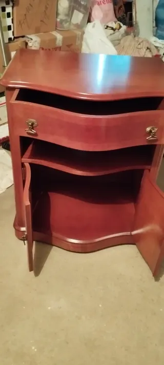 Mueble TV madera con ruedas