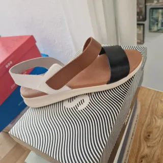 Sandalias Mujer Marrón Negro Blanco