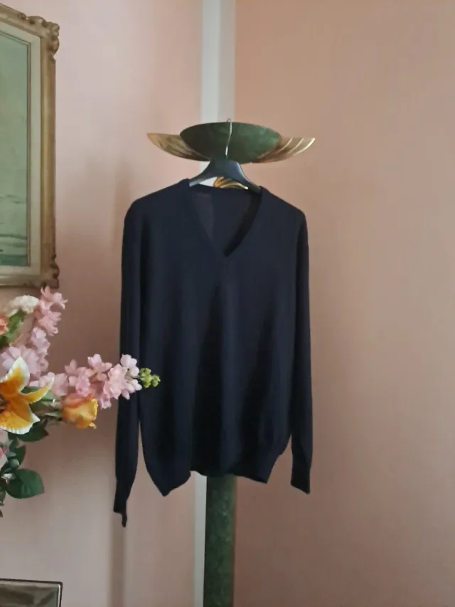 Maglione uomo lana blu