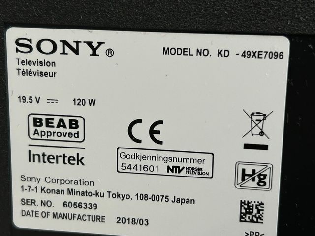 Sony Bravia TV Negro y Plata 50 pulgadas