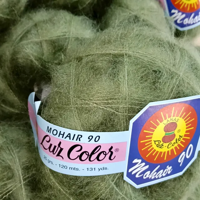 Lote 20 ovillos Mohair 325 lana verde