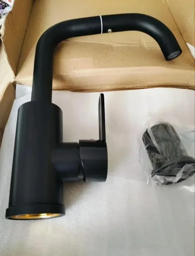 Grifo Cocina Giratorio Negro Nuevo