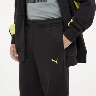 Chándal Puma Niños Negro Amarillo Poliéster