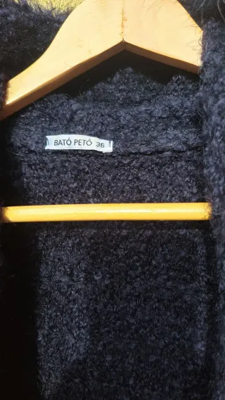 Chaleco largo sin mangas con pelo