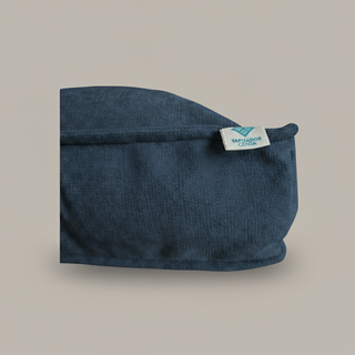 Cojín Suelo 60x60 con botón. Color azul vaquero
