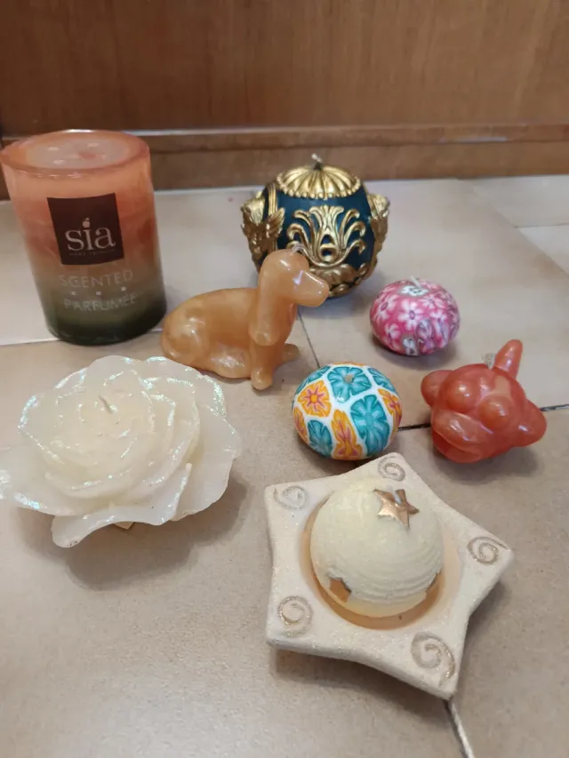 Set 8 Candele Decorative Natalizie