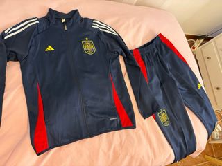 Conjunto Adidas Chandal Azul y Rojo