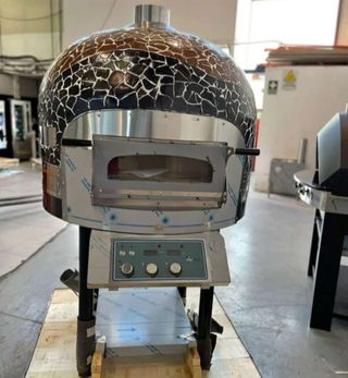 Horno de pizza profesional con cúpula mosaico