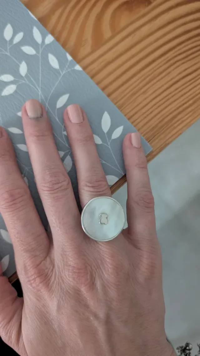 Anillo Tous Plata y Nácar Oso