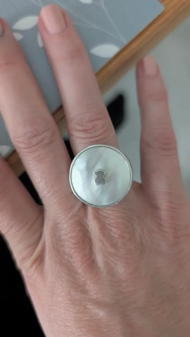 Anillo Tous Plata y Nácar Oso