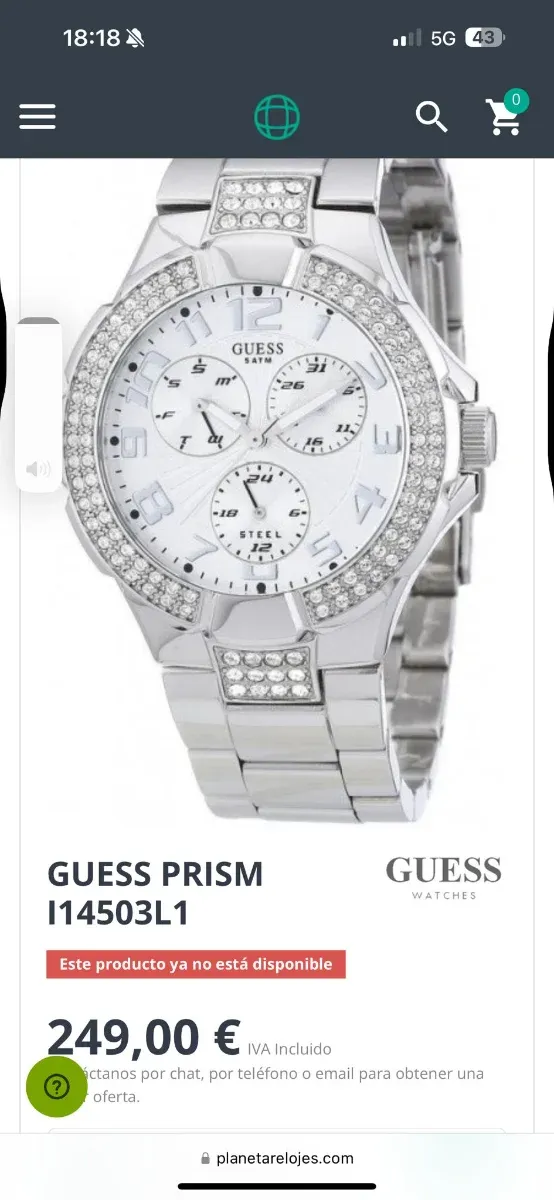 Reloj Guess Prism I14503L1 Mujer o hombre unisex