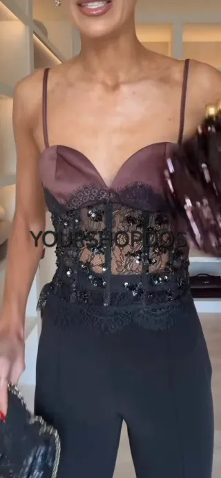 Top corsetero lentejuelas T/M zara