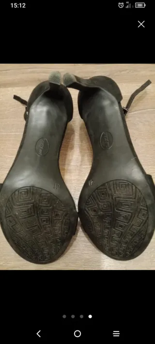 Sandalias Graceland tacón ante negro