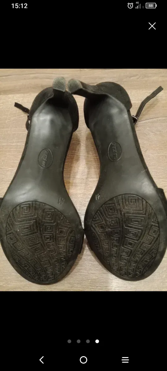 Sandalias Graceland tacón ante negro