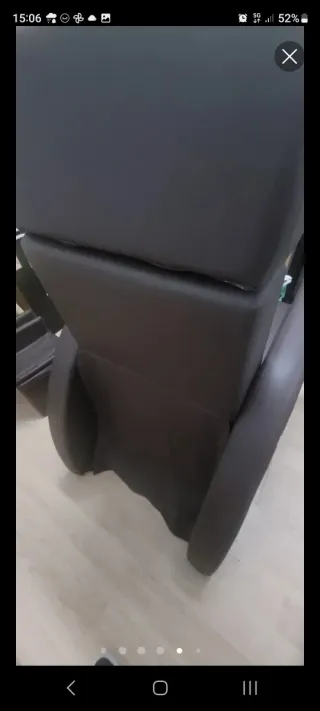 Sillón de pedicura de piel marrón